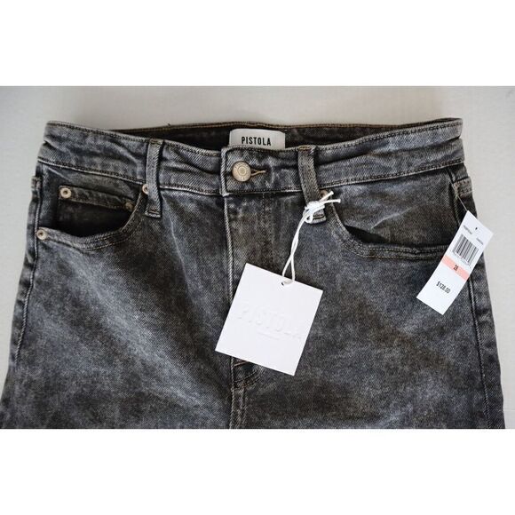 Pistola P6088RYB Women Sz 28 Black Lennon Hi-Rise Cropped Boot Denim Jeans - Picture 3 of 10